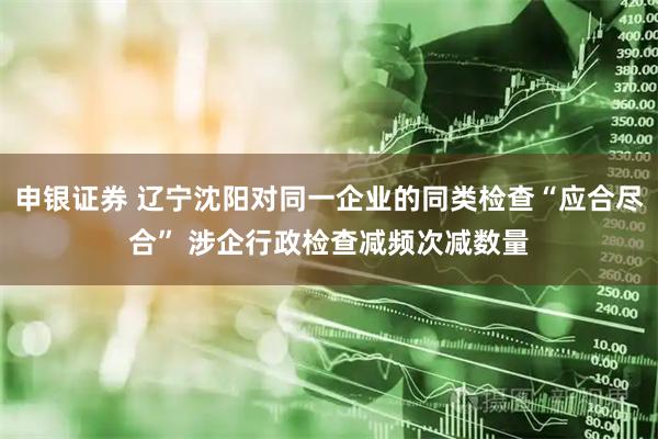 申银证券 辽宁沈阳对同一企业的同类检查“应合尽合” 涉企行政检查减频次减数量