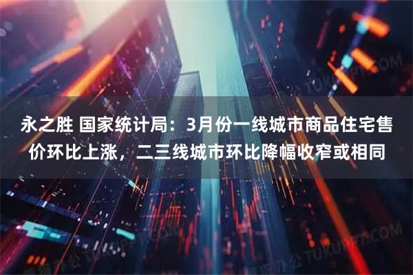 永之胜 国家统计局：3月份一线城市商品住宅售价环比上涨，二三线城市环比降幅收窄或相同